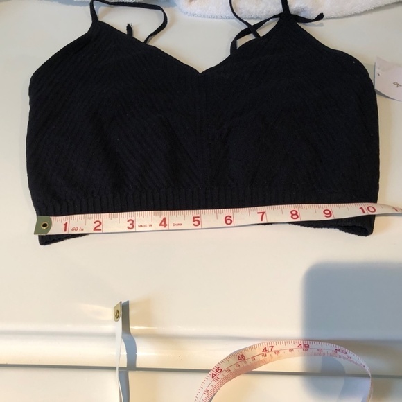 Spiritual Gangster Top Bralette Row Black Textured (XS/S) - NWT - Picture 6 of 8